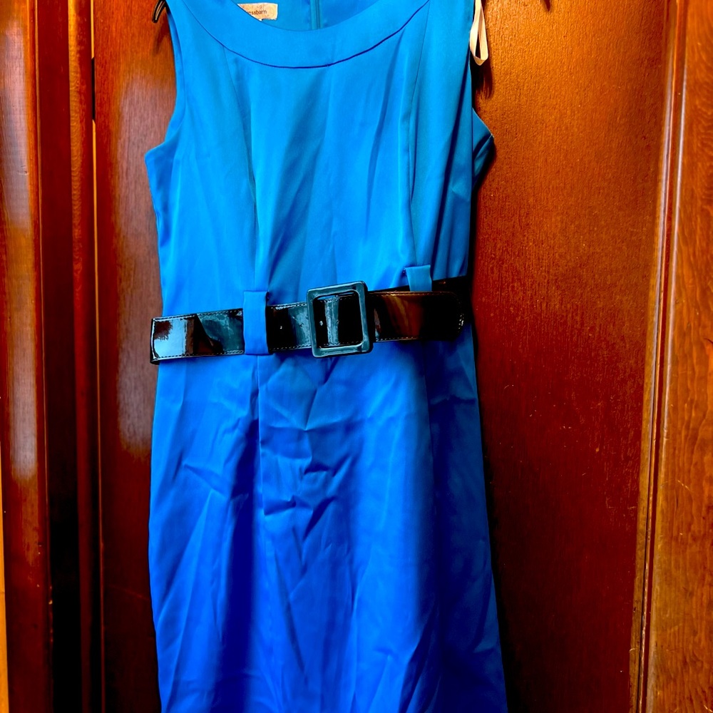 Dress barn sleeveless dress with belt. Size 10.